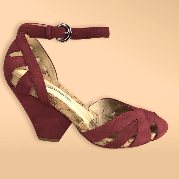 VIA SPIGA Retro 40's Red Shoes Sz. 7 Sandals - Picture 7 of 11